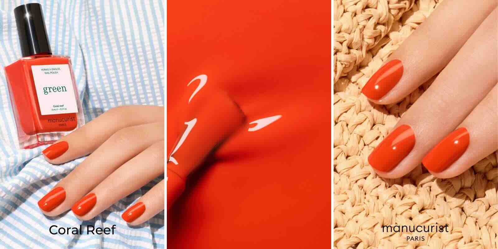 Nail Polish Coral Reef reddisch orange Manucurist Green l'Officina Paris